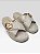 Papete Littz Feminino Tiras Cruzadas Com Fivela  Off White/Ouro - Imagem 1