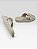 Papete Littz Feminino Tiras Cruzadas Com Fivela  Off White/Ouro - Imagem 2