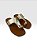 Sandalia Rasteira Littz Com Tira Metalizada E Detalhe Dourado Ouro Light/Ouro - Imagem 1