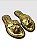 Sandalia Rasteira Littz Feminina Metalizada Com Laço Metallic Soft Ouro - Imagem 1