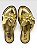 Sandalia Rasteira Littz Feminina Metalizada Com Laço Metallic Soft Ouro - Imagem 4