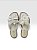 Sandalia Rasteira Littz Feminina Metalizada Com Laço Soft Off White - Imagem 3