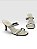 Tamanco Di Valentini Com Tiras Contrastantes Off White - Imagem 1