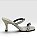 Tamanco Di Valentini Com Tiras Contrastantes Off White - Imagem 4