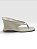 Tamanco Di Valentini Feminino De Salto Anabela Com Tira Delicada  Off White - Imagem 4