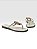 Sandalia Rasteira Via Uno Com Detalhe Metalizado  Off White - Imagem 1