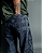 Calça Jeans Baggy Preto Estonada Estampada - Imagem 6