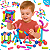 Blocos Magnéticos Coloridos - Brinquedo Educativo 103 Peças - Imagem 1