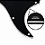 Escudo Thida Preto Stratocaster Canhota 3 Camadas - Imagem 4