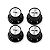 Knob RPC Preto e Branco Top Hat Volume Tone - Imagem 1