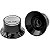 Knob RPC Preto e Branco Top Hat Volume Tone - Imagem 2