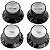 Knob RPC Preto e Branco Top Hat Volume Tone - Imagem 1