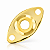Plate Thida Oval Curvo Vintage Dourado - Imagem 5