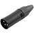 XLR Theodor Preto Linha Macho Com Trava 3 Terminais - Imagem 3