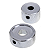 Knob Duplo Cromado para Potenciômetro Concêntrico Jazz Bass Estilo 62s - Imagem 2