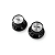 Knob Botão Tone e Volume Top Hat Reflector Para Guitarra Les Paul Sg Preto - Imagem 1
