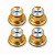 Knob Para Guitarra Les Paul Botões Tone e Volume Dourado - Imagem 1
