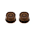Kit 02 Knob Botão Lampshade Thida Âmbar Estilo PRS Compatível Com CTS 1/4" - Imagem 1