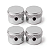 Pacote 04 Knob Cromado Thida G Arrow Guitarra Semiacústica - Imagem 1
