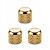 Kit Com 03 Knob De Pressão Thida Para Guitarra e Contra Baixo Dourado - Imagem 1