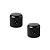 Kit 02 Knob Preto De Alumínio P/ Guitarra E Baixo Com Parafuso Padrão Imperial CTS 6,35mm - Imagem 1