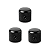 Kit 03 Knob Preto De Alumínio P/ Guitarra E Baixo Com Parafuso Padrão Imperial CTS 6,35mm - Imagem 1