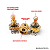 Kit 03 Knob Dourado De Alumínio P/ Guitarra E Baixo Com Parafuso Padrão Imperial CTS 6,35mm - Imagem 5