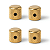 Kit 04 Knob Dourado De Alumínio P/ Guitarra E Baixo Com Parafuso Padrão Imperial CTS 6,35mm - Imagem 1