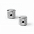 Kit 02 Knob Cromado De Alumínio P/ Guitarra E Baixo Com Parafuso Padrão Imperial CTS 6,35mm - Imagem 1