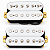 Kit 2 Captadores Humbucker Guitarra Braço Ponte Cerâmicos Coil Split Branco - Imagem 4