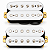Par Captadores Humbucker Alnico V Braço Ponte 50mm 52mm Vintage Branco - Imagem 4
