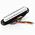 Captador Mini Rails para Guitarra Stratocaster Ceramico 136K 60mm Branco - Imagem 1