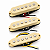 Set Captador Single Coil Guitarra Strato Ponte Meio Braço Alnico V 6.4K 52mm Creme - Imagem 1