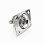 Jack Plate Quadrado Curvo C/ Conector P10 Mono Alta Qualidade - Imagem 1