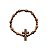 Pulseira Cruz Dezena Madeira Imbuia 6/8mm - Imagem 3