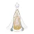 Imagem Nossa Senhora Aparecida 25cm Cristal Murano Transparente Ouro - Imagem 1