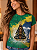 Camiseta Baby Look Nossa Senhora Aparecida Verde Bandeira Sabatini - Imagem 1