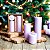 Trio de Velas Cilíndricas Lilás  5cm, 10cm E 15cm Decoração Festas - Imagem 2