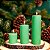 Trio de Velas Cilíndricas Verde  5cm, 10cm E 15cm Decoração Festas - Imagem 4