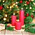 Trio de Velas Cilíndricas Vermelha  5cm, 10cm E 15cm Decoração Festas - Imagem 2