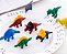 Cartela com Borrachas Dinossauro - Imagem 2