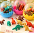 Borracha Ovinho 6 Mini Dinossauro - Imagem 1