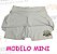 Shorts Mini-Saia Branco Tam. único - Imagem 2