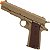 Pistola Airsoft Rossi 1911 KWC 6mm Esferas de Alumínio Tan - Imagem 2