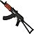 Rifle Pressão Full Metal AKS74U Kalashnikov 4.5m Co2 Loader - Imagem 2