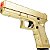 2 Pistolas Airsoft GK-V20 Gold Full Metal Mola 6mm Vigor Rossi - Imagem 4