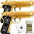 2 Pistolas Airsoft PT92 V22 Gold Vigor 6mm Metal Spring Mola - Imagem 1