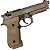 Pistola de Airgun Rossi M92 4,5mm Co2 Blowback Metal Tan - Imagem 2