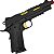 Pistola Airsoft Rossi 1911 Redwings Gold Gbb Blowback 6mm - Imagem 2
