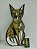 Gato recortado Egipcio 70 cm amarelo - Imagem 2